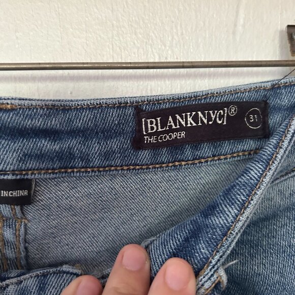 Blank NYC Cooper Jeans Womens Size 31 Slim Straight Leg High Rise Denim Pants - Picture 5 of 8